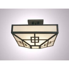 Steel Partners Prairie 4 Light Post Drop Semi Flush Mount Ceiling