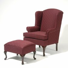 Serta Upholstery Wing Back Chair and Ottoman