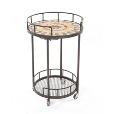 Loretto Mosaic Outdoor Serving Cart