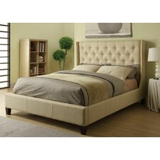 Upholstered Wingback Bed