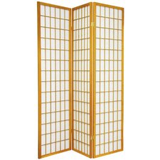 Window Pane Room Divider in Honey