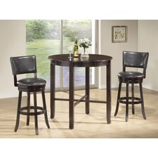 Set includes 1 bar table and 2 bar stools Finish Cappuccino Ash