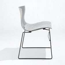 Handkerchief Non Stacking Side Chair with Seat Pad