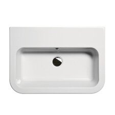 Traccia Stylish Design Curved Wall Mounted or Vessel Bathroom Sink