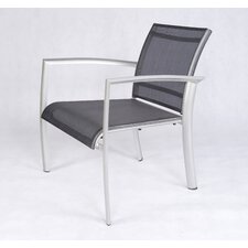 Les Jardins Out of Blue Elysun Low Lounge Armchair in Silver with Grey