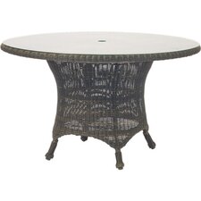 Dining table Woven with glass top Comes with umbrella hole Serengeti