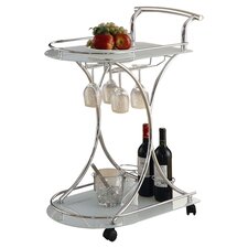 Annie Serving Cart in Chrome