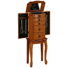 Jewelry Armoire in Rich Oak