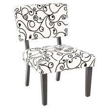 Taylor Slipper Chair in Black & White