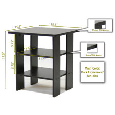 Espresso Living End Table