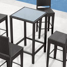 Anguilla Outdoor Pub Table in Dark Brown