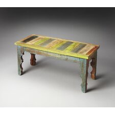 Artifacts Rao Painted Wood Bench