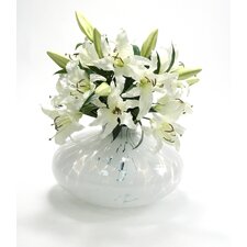 Silk Bouquet in Spotted Vase