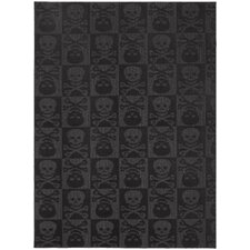 Magic Odor Eliminating Black Skulls Rug