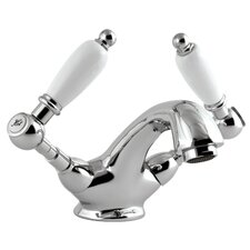 Double Handle Deck Mounted Bathroom Sink Faucet