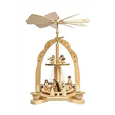 Tier Wood Arch Nativity Scene Pyramid