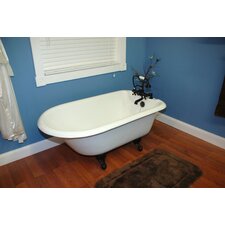 Cambridge Plumbing 55 x 23.25 Rolled Rim Claw Foot Bathtub