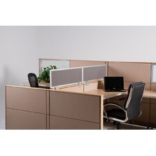 12 Cubicle Mounted Privacy Panel with Small Brackets