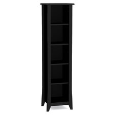 Nexera Tuxedo Slim Five Shelf Bookcase