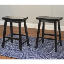 24 Belfast Saddle Bar Stool (Set of 2)