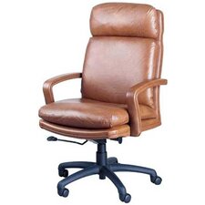 High Back Leather Executive Chair with Spider Base