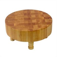 BoosBlock Round 3 Thick Butcher Block Cutting Board with Legs