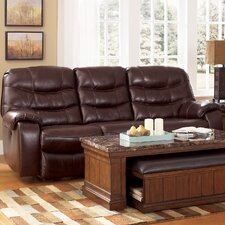 Signature Design by Ashley Fernley Leather Reclining Sofa