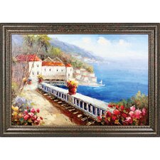 View from the Terrace Hand Painted Oil Canvas Art with Frame