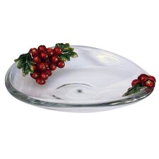 Limited Edition Decorative Crystal Plate with Apples