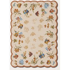 Outdoor Escape Sand Coral Dive Rug