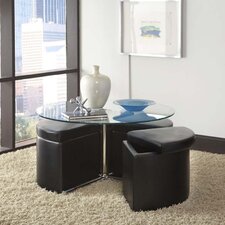 Cosmos Coffee Table with Ottoman (Set of 4)