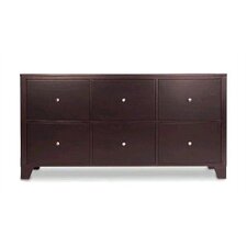 500 Series 6 Drawer Dresser with Metal Knobs