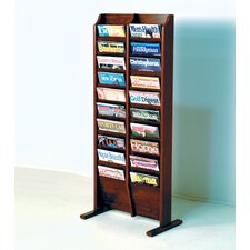 Free Standing Twenty Pocket Magazine Rack