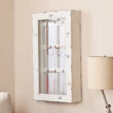 Davida Shabby Elegance Wall Mounted Jewelry Armoire Mirror