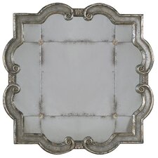 Prisca Etched Mirror in Distressed Silver Leaf