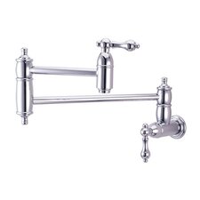 Decorative Double Handle Wall Mount Pot Filler Faucet