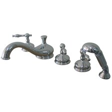 Heritage Double Handle Deck Mount Roman Tub Faucet