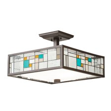 Caywood 3 Light Semi Flush Pendant