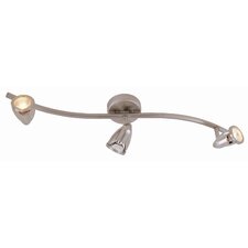 Modern Track Lights 3 Light Wave Semi Flush Mount