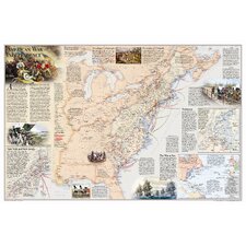 Battles of the Revolutionary War & War of 1812 Wall Map (Two Sided)