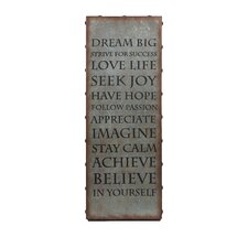 IMAX Galvanized Inspirational Wall Art