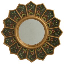 Novica Edmundo Contreras 18.5 H x 18.5 W Sunflower Fan Mirror