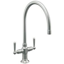 Hirise Stainless Two Handle Kitchen Faucet