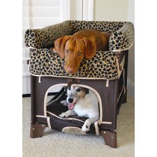 Co Sleeper Pet Bunk Bed Plush Leopard Liner   Large Size