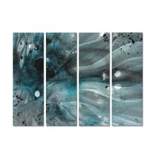 All My Walls Abstract by Ash Carl Metal Wall Art in Gray and Black