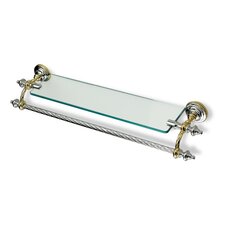 Giunone Wall Mounted Classic Style Glass Shelf with Towel Bar