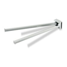 Urania Wall Mounted Swivel Double Towel Bar in Chrome