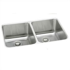 Lustertone 35.75 x 18.5 Deep Double Bowl Kitchen Sink