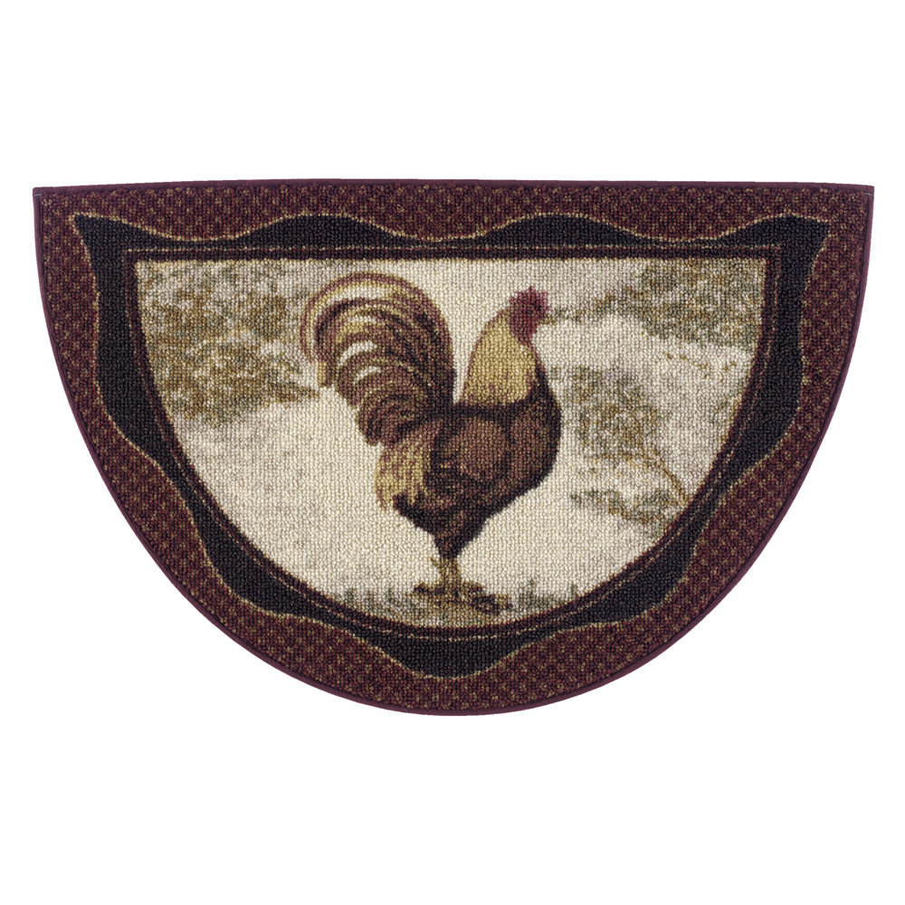 Brumlow Mills Rooster Novelty Kitchen Rug 